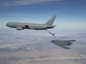 KC-46A refuels B-2 Spirit