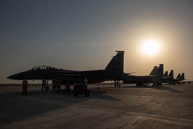 F-15E Strike Eagles at ADAB