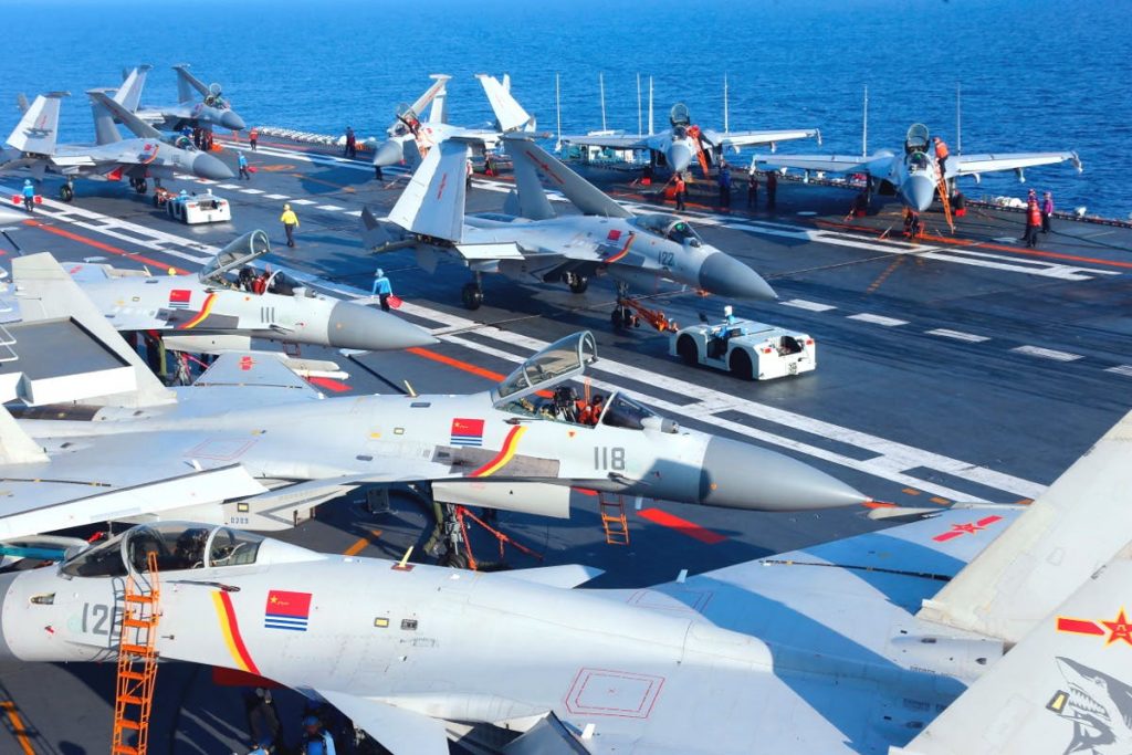 J-15 on board Liaoning