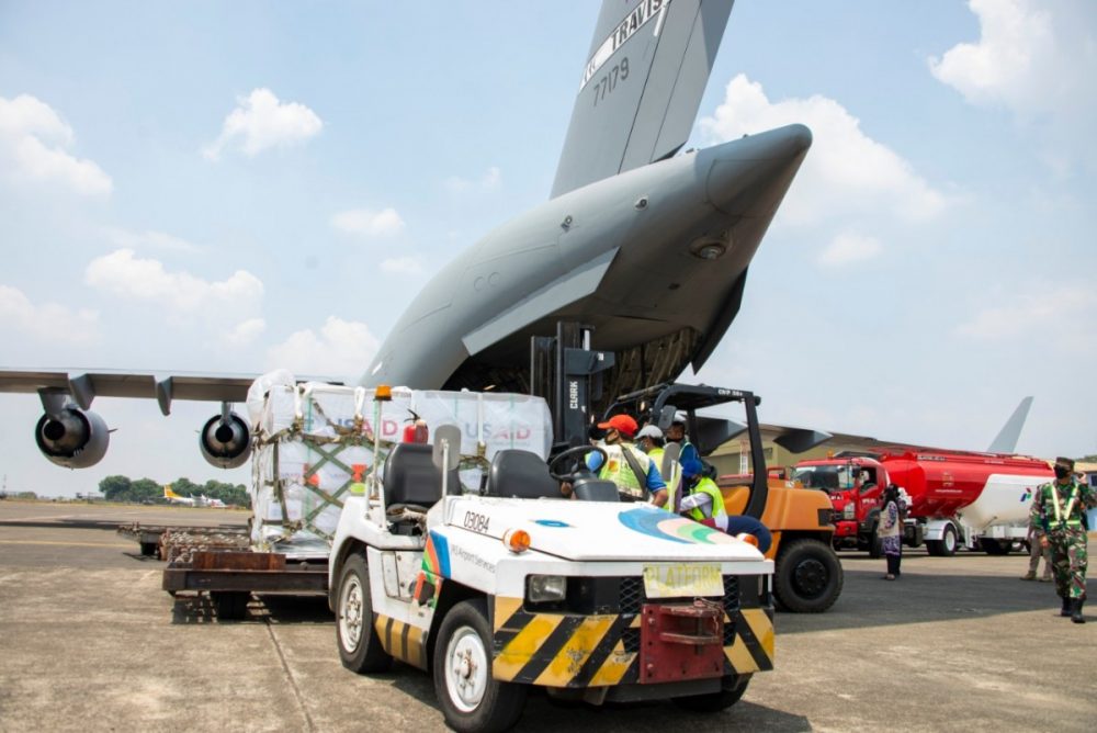 C-17 bawa ventilator di Halim_1