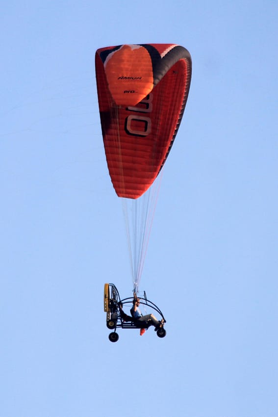 Paramotor Wheel Launch