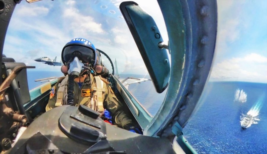 Su-27 dan Su-30 Skadron Udara 11 melaksanakan Operasi Gabungan di ALKI II