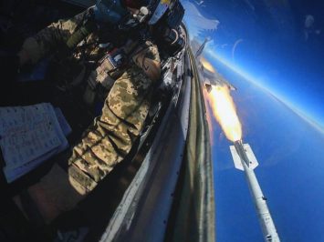 R-73 missile fired from MiG-29
