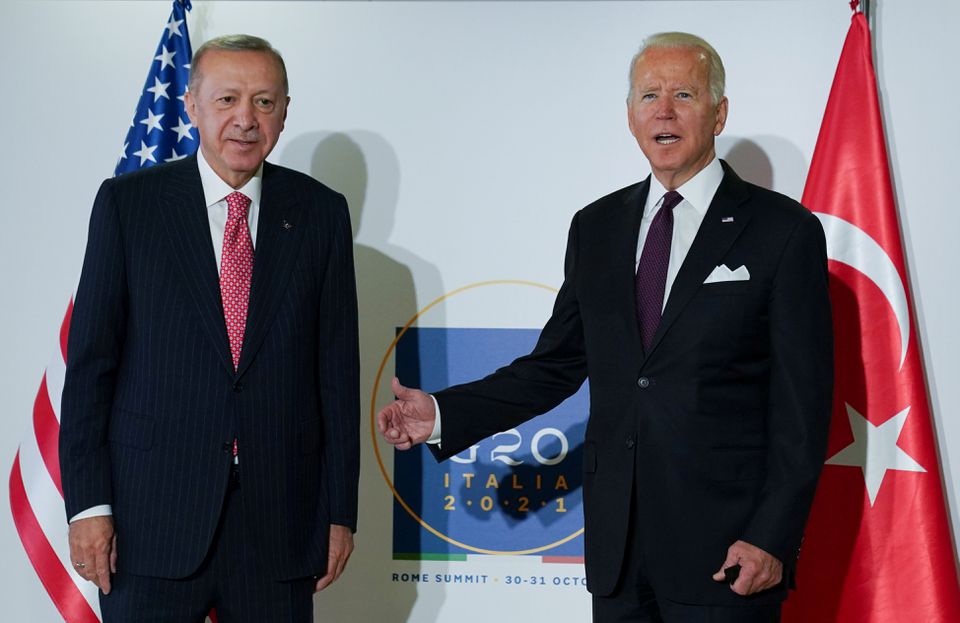 Erdogan - Biden in Rome G20 Summit