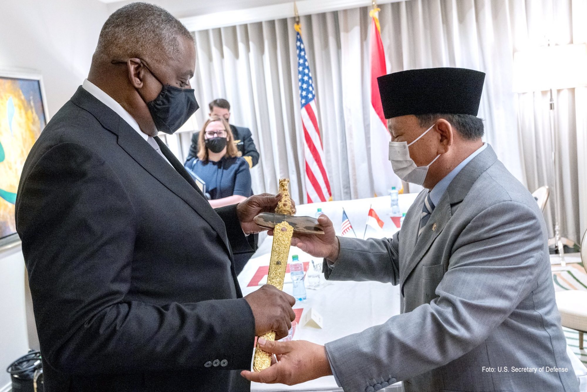 Llyod Austin dan Prabowo