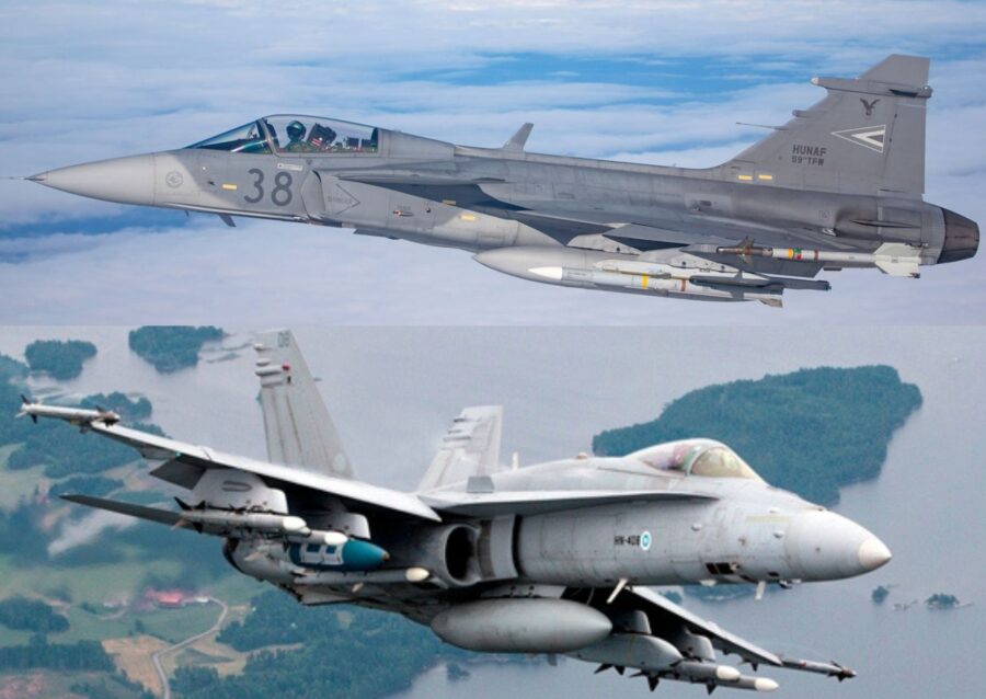 Gripen Swedia dan Hornet Finlandia