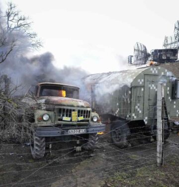 Kerusakan fasilitas militer Ukraina di Mariupol