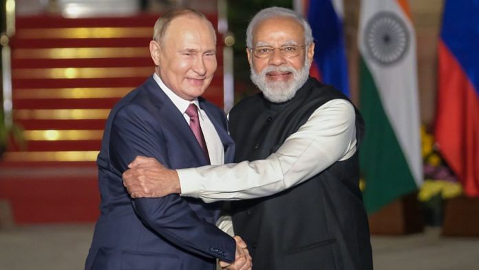 Vladimir Putin dan Narendra Modi