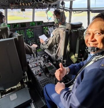 Kasau Marsekal TNI Fadjar Prasetyo terbang dengan C-130J RAAF