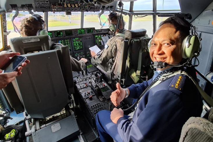 Kasau Marsekal TNI Fadjar Prasetyo terbang dengan C-130J RAAF