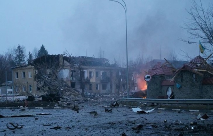 Kota di pinggiran Kyiv dihancurkan pasukan Ukraina