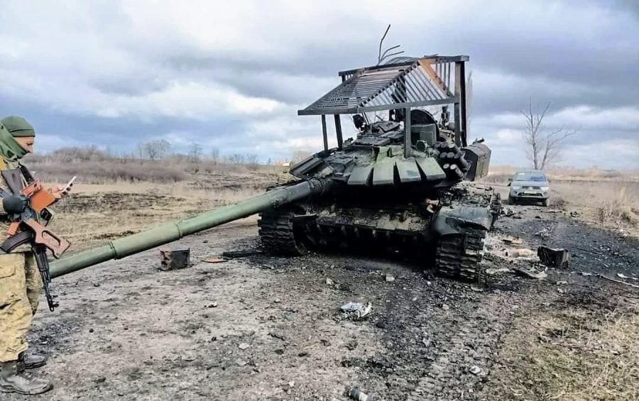 MBT Rusia hancur oleh rudal antitank