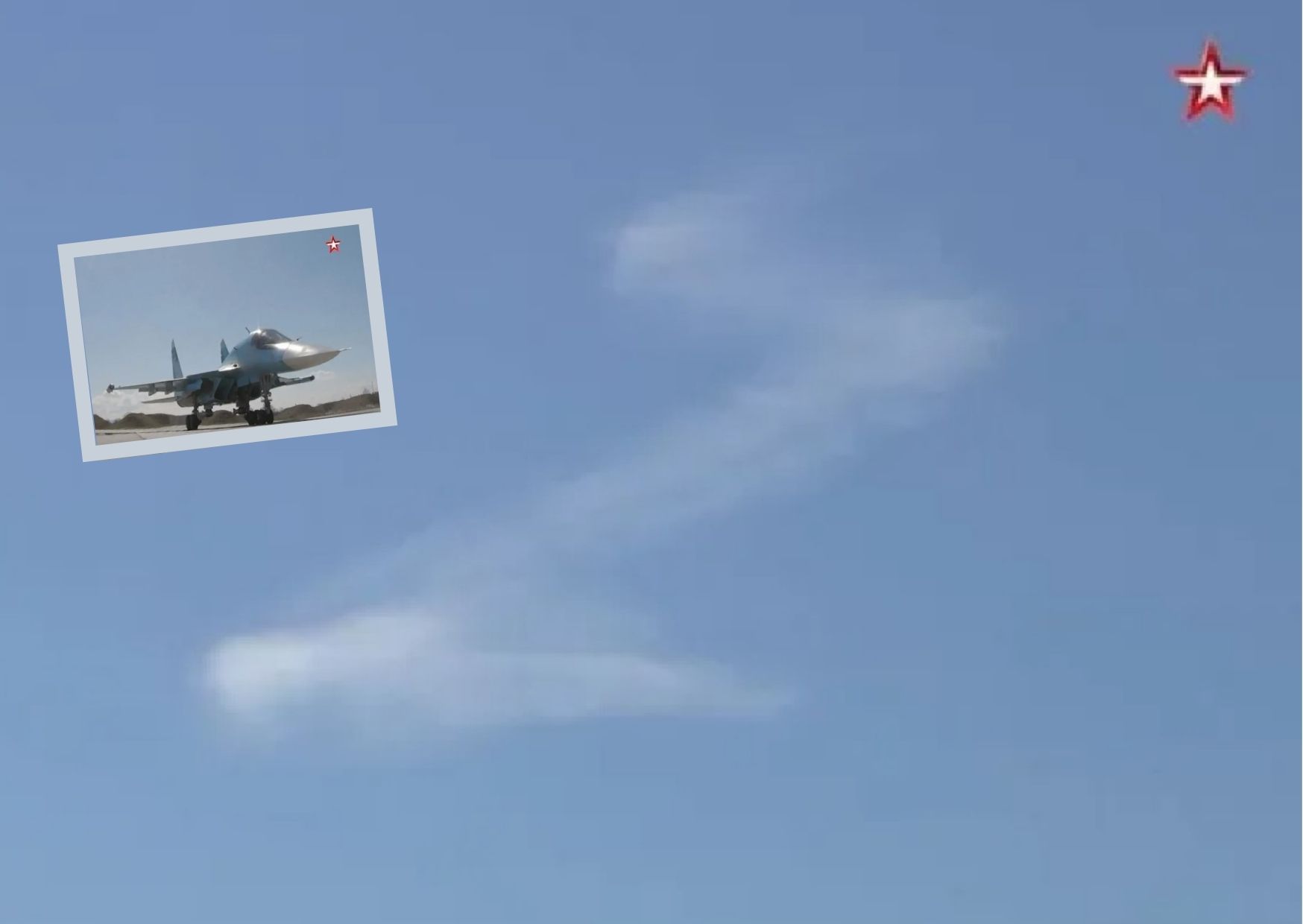 Su-34 melukis huruf Z di langit Ukraina