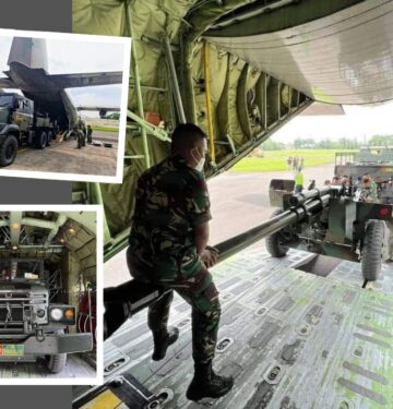 Uji loading dan unloading artileri medan ke C-130