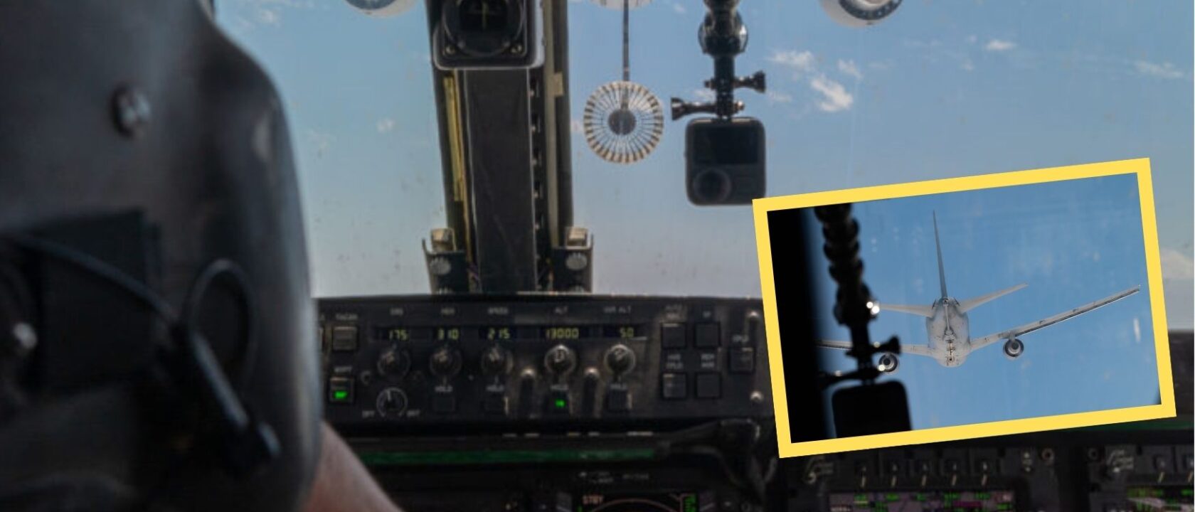 KC-46A mengisi bahan bakar ke pesawat CV-22 Osprey