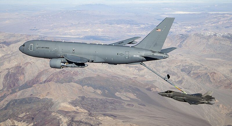 KC-46A refuels F-35