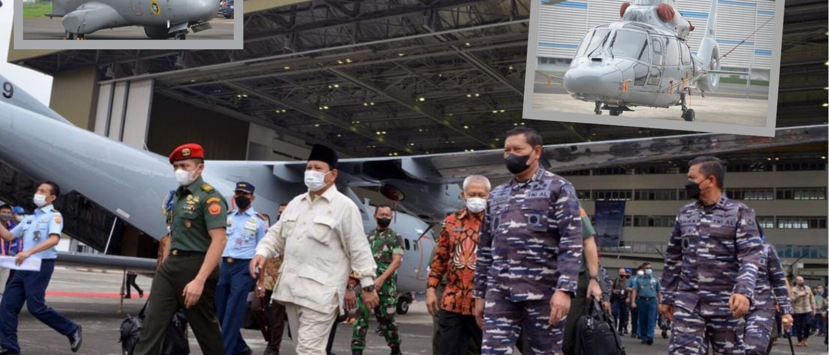 Prabowo terima CN235MPA dan helikopter Panther untuk TNI AL