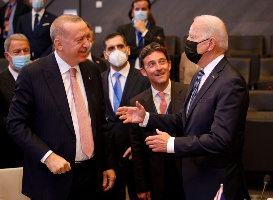 Recep Tayyip Erdogan and Joe Biden