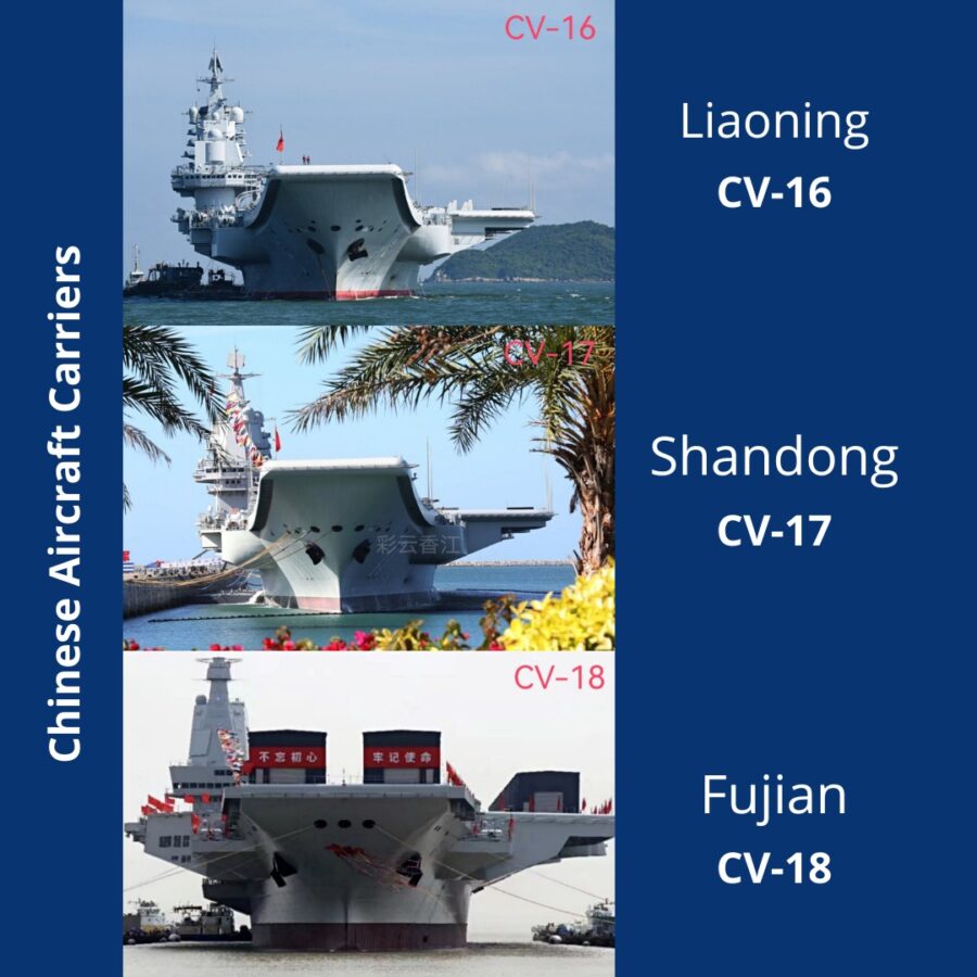 Tiga kapal induk China