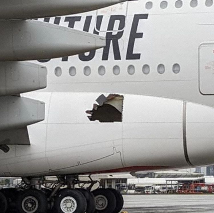 A380 dengan lubang 1 meter