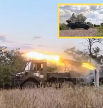 Peluncur roket mlrs improvisasi_Ukraina