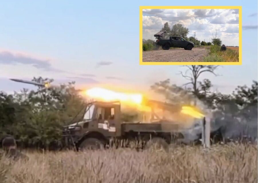 Peluncur roket mlrs improvisasi_Ukraina