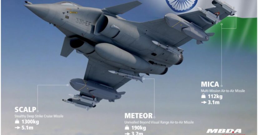 Rafale with its missiles