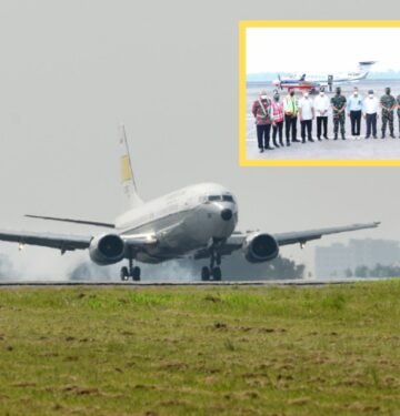 Uji coba take off dan landing runway Lanud Halim Perdanakusuma