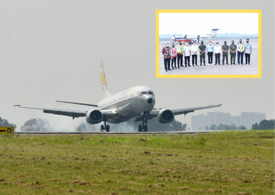Uji coba take off dan landing runway Lanud Halim Perdanakusuma