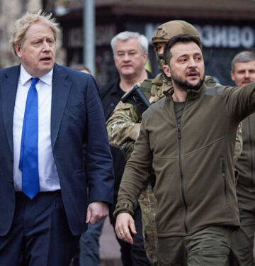 boris johnson - volodimir zelensky - kiev - ukrania