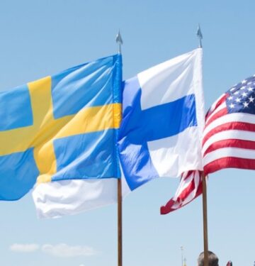 Bendera Swedia Finlandia dan Amerika