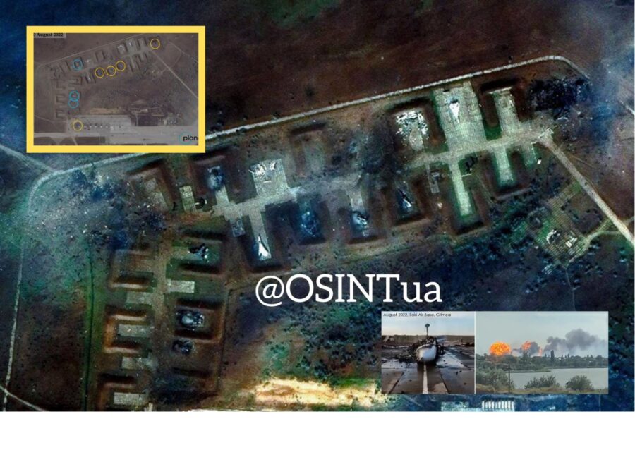 Ledakan besar hancurkan 8 pesawat di Pangkalan Udara Saki Krimea