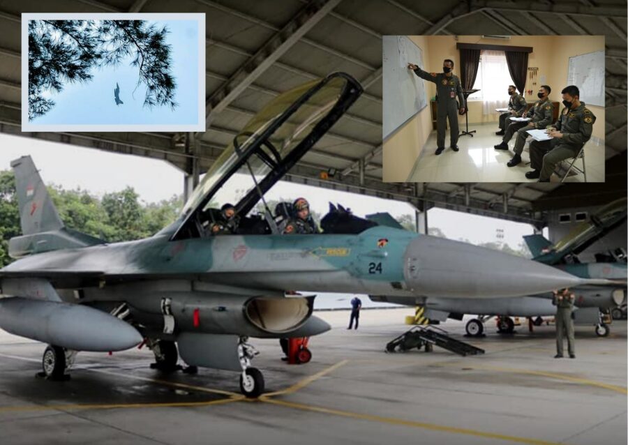 Pengeboman oleh F-16 di Latma Super Garuda Shield 2022