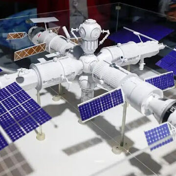Russian Space Agency Shows Off Display Of Its New Space Station