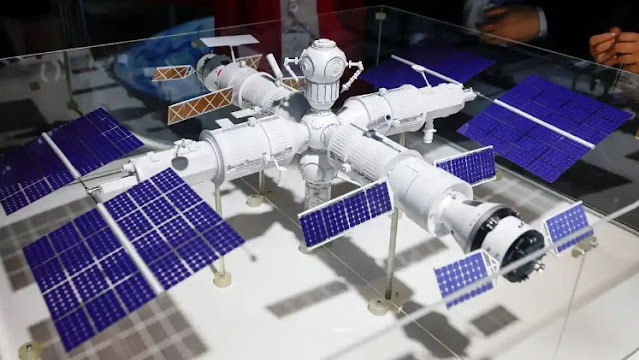 Russian Space Agency Shows Off Display Of Its New Space Station
