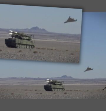 Drone Shahed-136 menyerang sistem pertahanan udara Ukraina