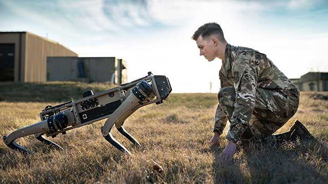 Pasukan Inggris menguji anjing robot