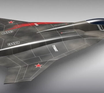 Rendering jet tempur generasi ke-6 Rusia