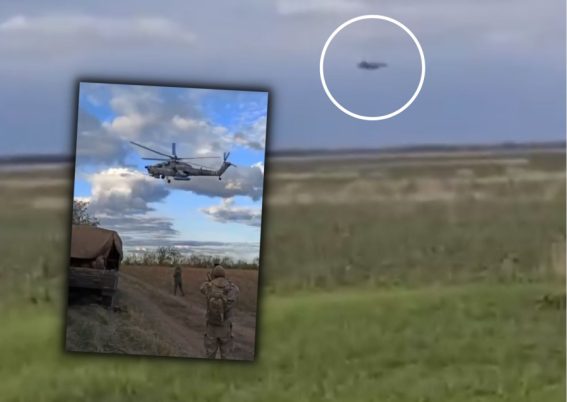 Helikopter dan jet tempur Rusia terbang sangat rendah di Ukraina