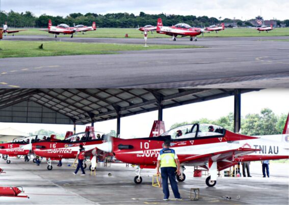 Jupiter Aerobatic Team kembali ke markasnya di Lanud Adisutjipto