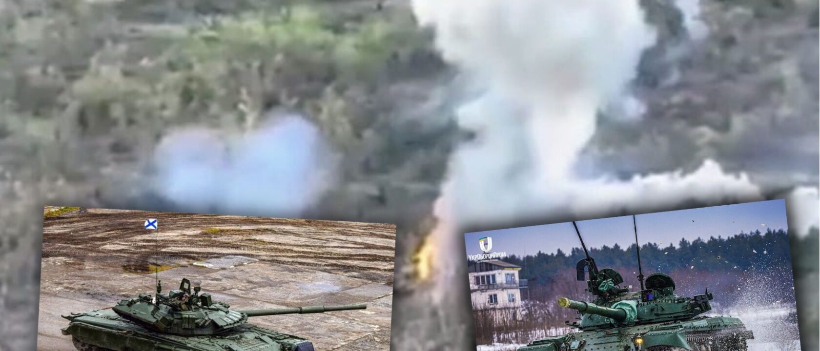Pertempuran jarak dekat T-80BV Rusia vs T-64BV Ukraina