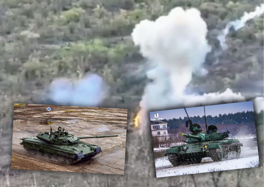 Pertempuran jarak dekat T-80BV Rusia vs T-64BV Ukraina