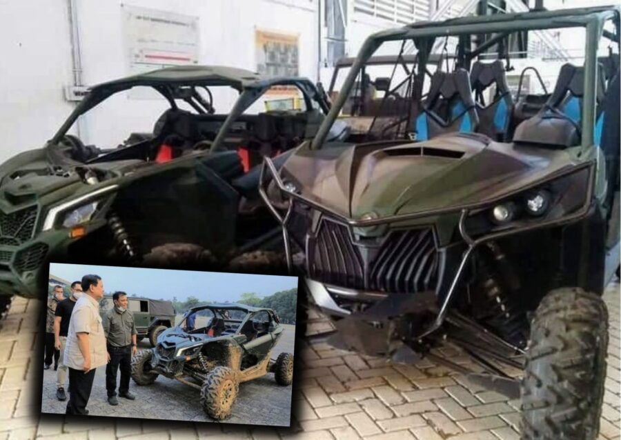 Prabowo melihat kendaraan ringan Maverick di Pindad