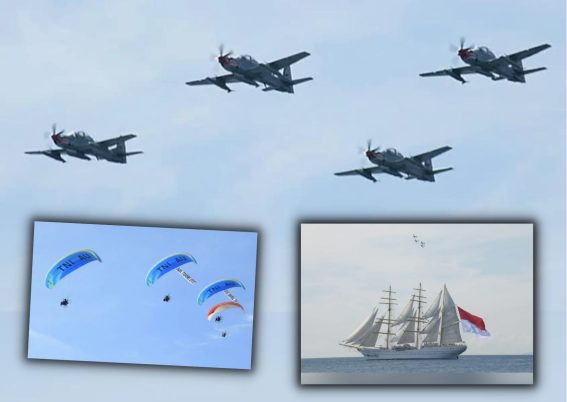 SUPER TUCANO - PARAMOTOR - TERJUN PAYUNG TAMPIL DI SAIL TIDORE 2022