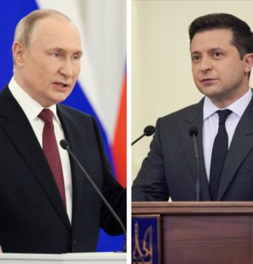 Valdimir Putin and Volodymyr Zelensky
