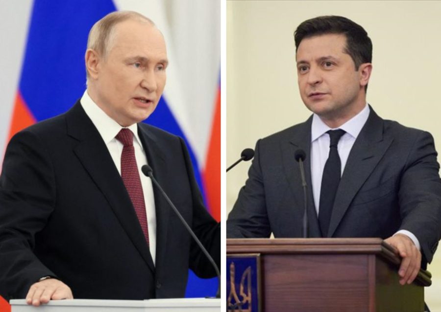 Valdimir Putin and Volodymyr Zelensky