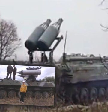 BMP-1 dimodifikasi dengan tabung peluncur roket_ Airspace Review