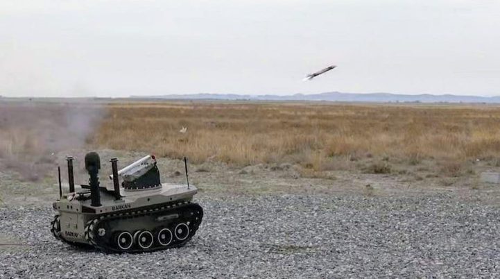 Havelsan Barkan UGV tembakkan rudal mini METE buatan Roketsan