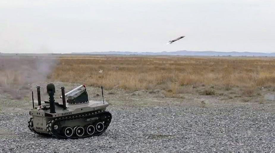 Havelsan Barkan UGV tembakkan rudal mini METE buatan Roketsan