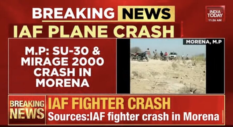 Su-30MKI and Mirage 2000 crash